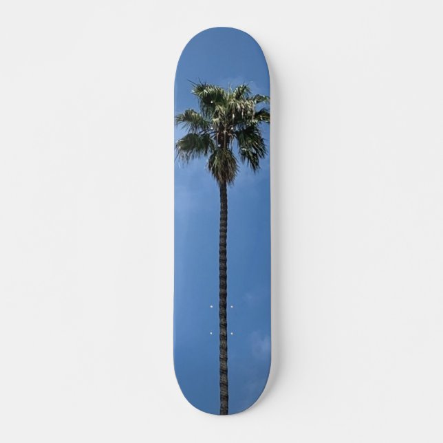 Blue Sky Palm Tree Skateboard (Front)