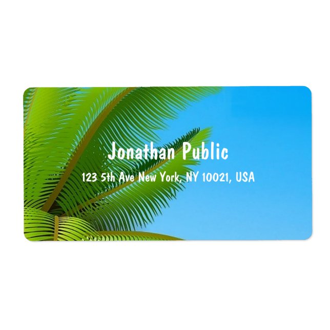 Blue Sky Palms Elegant Handwriting Template Modern (Front)