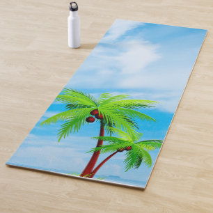Blue Sky Palms Gym Fitness Modern Template Yoga Mat