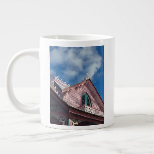 Blue Sky Pink Roofline - Martha's Vineyard Large Coffee Mug