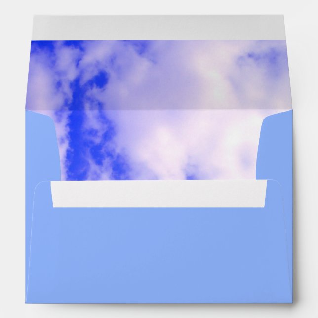 Blue Sky Plain Elegant Professional Envelope (Back (Bottom))