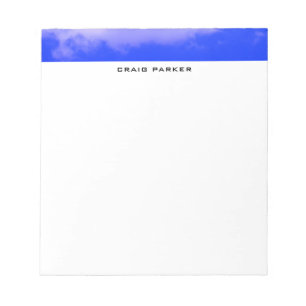 Blue Sky Professional Plain Simple Minimalist Notepad