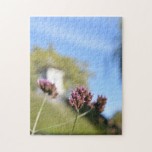 Blue Sky, Purple Flowers Regent's Park London UK Jigsaw Puzzle