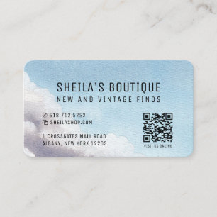 Blue Sky QR Code Reward Business Card