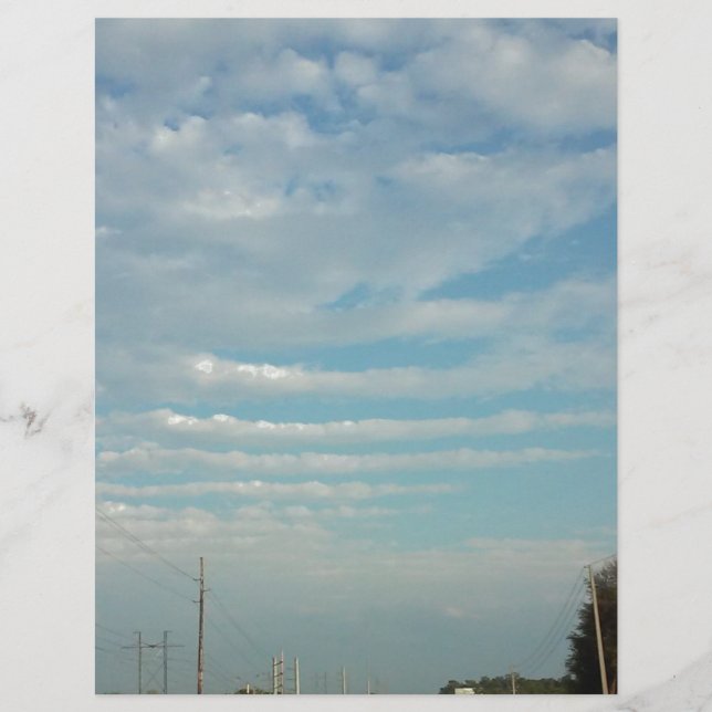 blue sky ripple clouds (Front)
