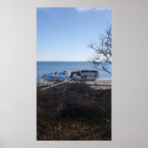Blue Sky Shipwrecked Poster