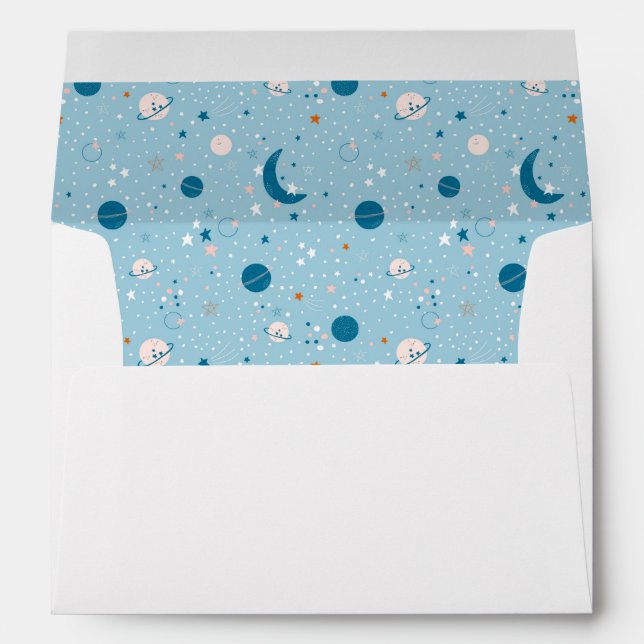 Blue Sky & Space Pattern Envelope (Back (Bottom))