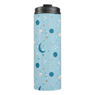 Blue Sky & Space Pattern Thermal Tumbler