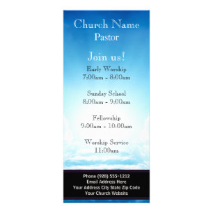 Blue Sky Stairs Church Rack Card, Join Us Services Rack Card