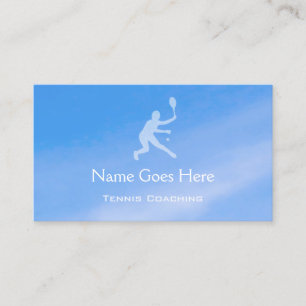 "Blue Sky" Tennis Coaching Business Cards