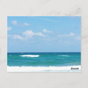 Blue Sky Waves With Whitewash At Delray Horizon Postcard
