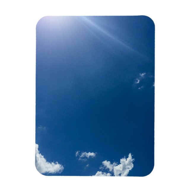 Blue Sky White Clouds Background Cloudy Skies Magnet (Vertical)