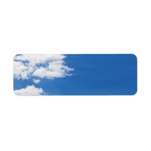 Blue Sky White Clouds Background Customised Blank Return Address Label