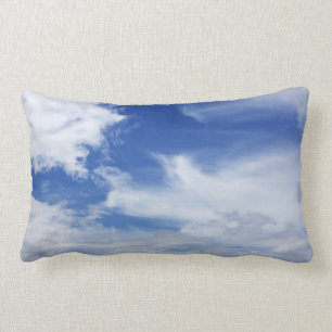 Blue Sky White Clouds Background - Customised Lumbar Cushion