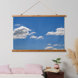 Blue Sky White Clouds  Hanging Tapestry