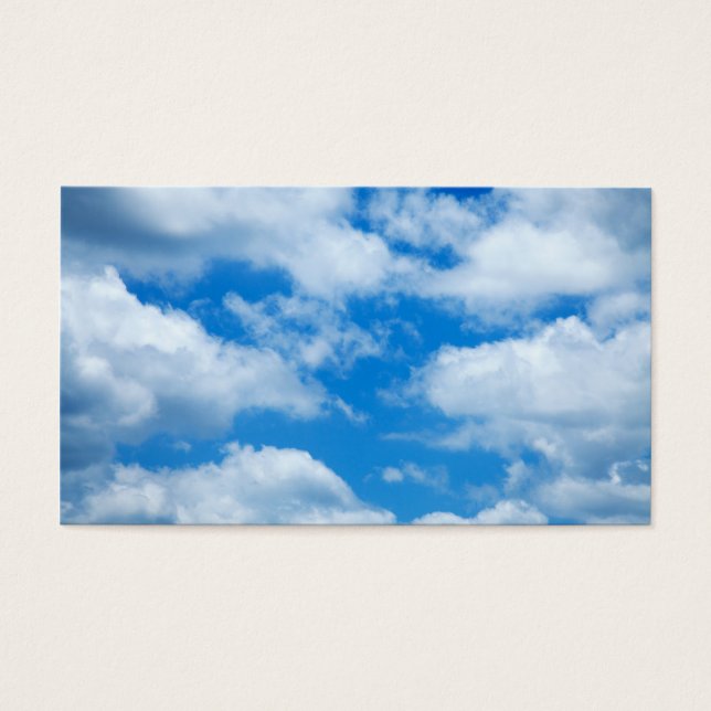 Blue Sky White Clouds Heavenly Skies Background (Front)