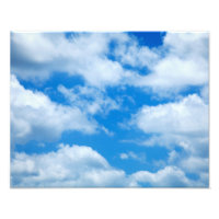 Blue Sky White Clouds Heavenly Skies Background