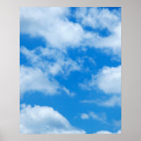 Blue Sky White Clouds Heavenly Skies Background