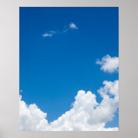 Blue Sky White Clouds Heavenly Skies Background