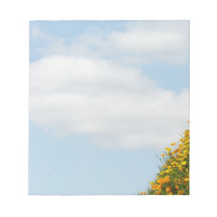 Blue Sky White Clouds notepads unique Summer