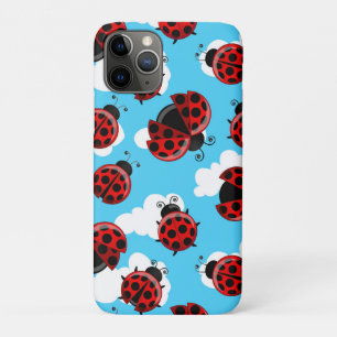 Blue Sky White Clouds Red Ladybug Beetle iPhone 11 Pro Case
