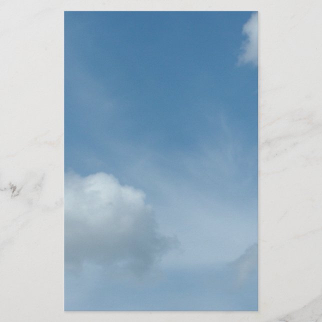 blue sky, white clouds stationery (Front)