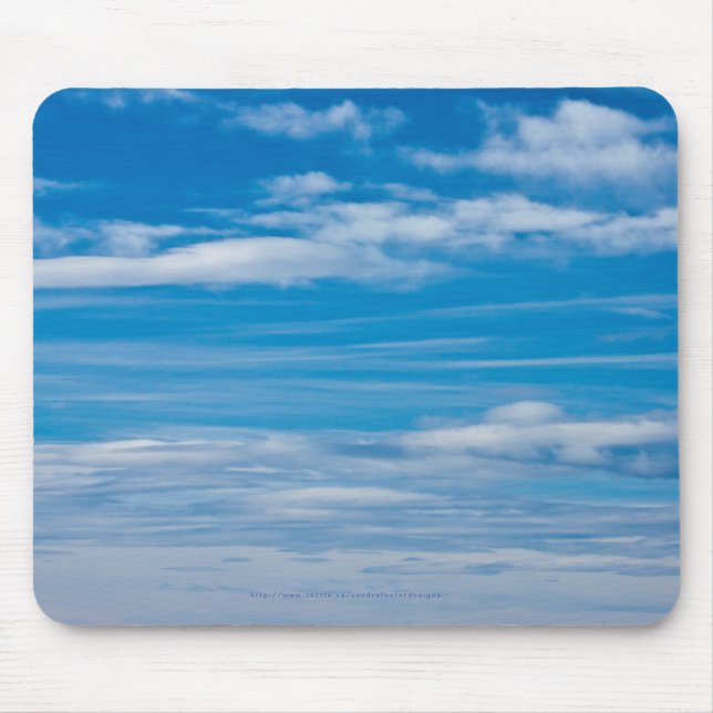 Blue Sky With Cloud Streaks Mouse Pad (Front)