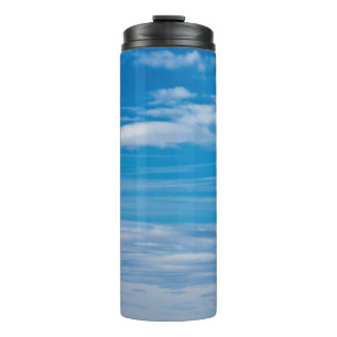 Blue Sky With Cloud Streaks Thermal Tumbler