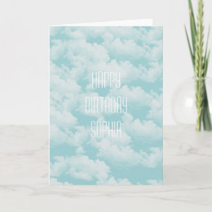 Blue sky with clouds card
