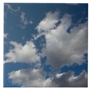 BLUE SKY WITH CLOUDS CERAMIC TILE