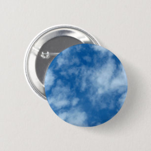 Blue Sky with Clouds Nature Photography 6 Cm Round Badge