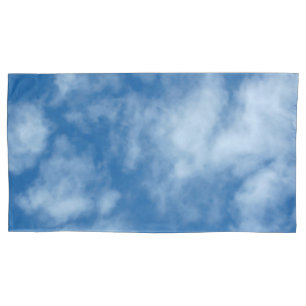 Blue Sky with Clouds Nature Photography Pillowcase