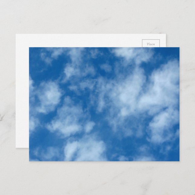 Blue Sky with Clouds Nature Photography Postcard (Front/Back)