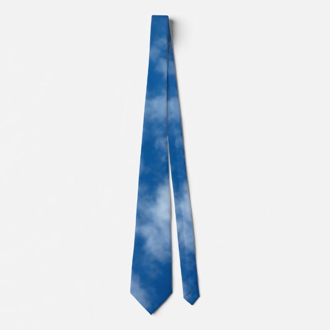 Blue Sky with Clouds Nature Photography Tie (Front)