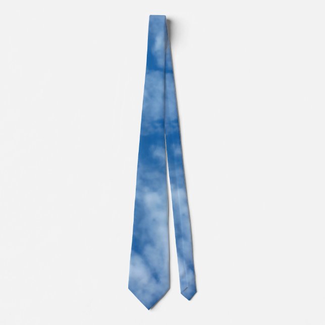 Blue Sky with Clouds Nature Photography Tie (Front)
