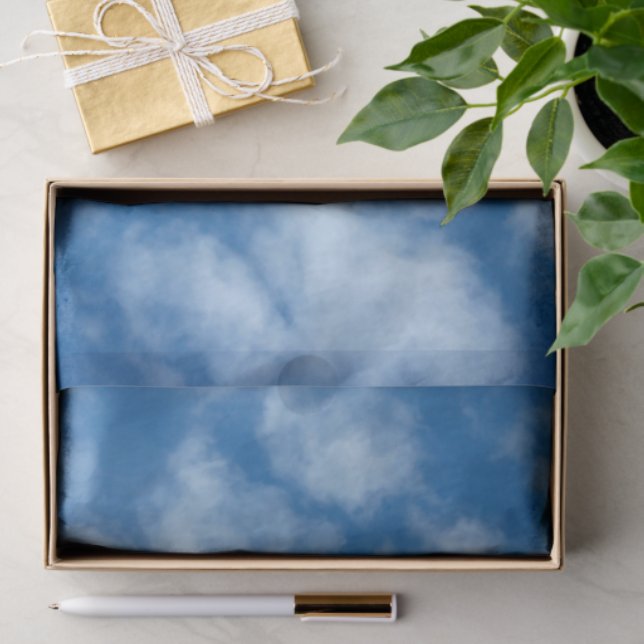 Blue Sky with Clouds Nature Photography Tissue Paper (Gift)