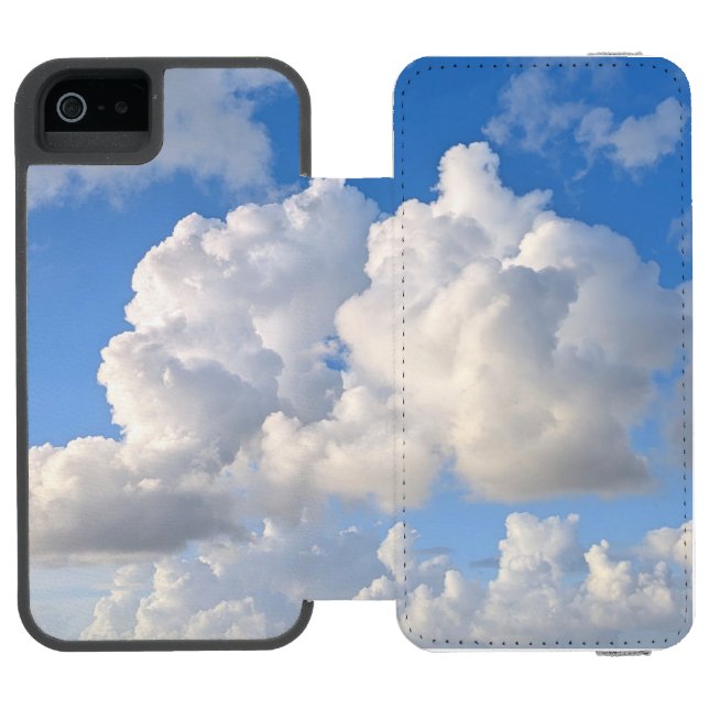 Blue sky with clouds photo incipio iPhone wallet case (Folio Open)