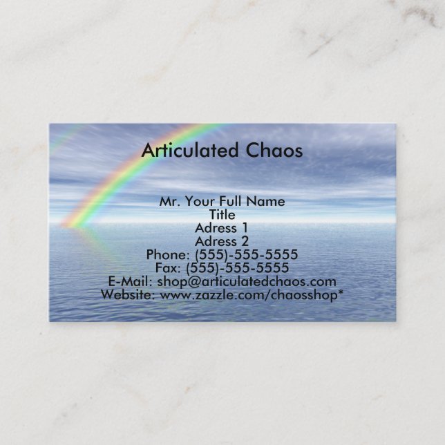 Blue Sky With Rainbow Business Card (Front)