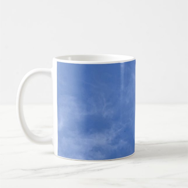 blue sky with small clouds coffee mug (Left)