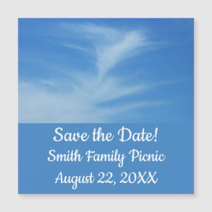 Blue Sky with White Clouds Abstract Nature Photo