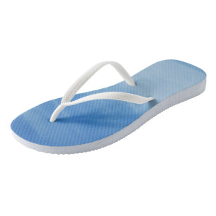 Blue Sky with White Clouds Abstract Nature Photo Thongs
