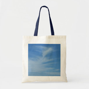 Blue Sky with White Clouds Abstract Nature Photo Tote Bag