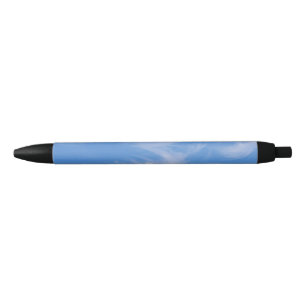 Blue Sky With Wispy Clouds Black Ink Pen