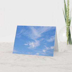 Blue Sky With Wispy Clouds Card