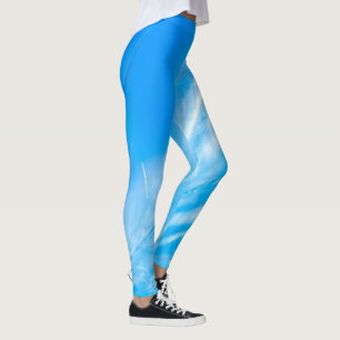 Blue Sky YOGA PANTS - White Streak Clouds Leggings