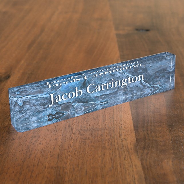 Blue Slate Nameplate (Side)