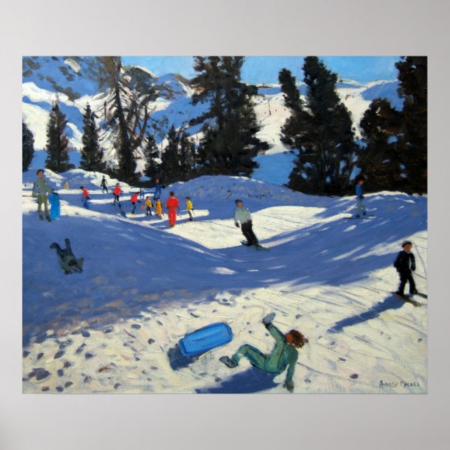 Blue Sledge Belle Plagne Poster (Front)