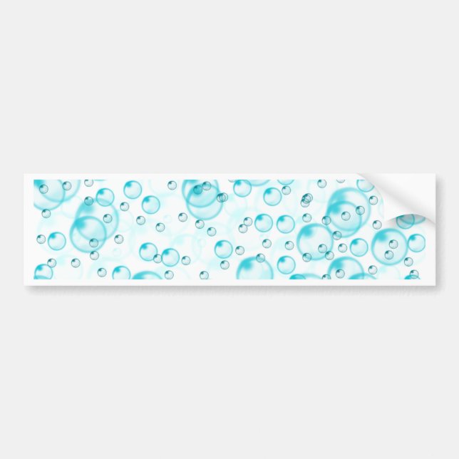 blue small bubbles bumper sticker (Front)