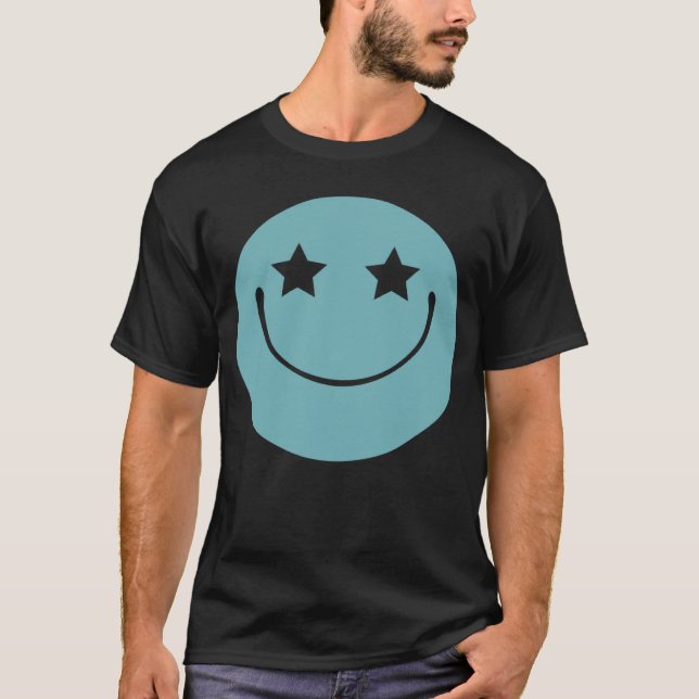 Blue Smile Face Happy  Smiling Face Cute Peace Kid T-Shirt (Front)
