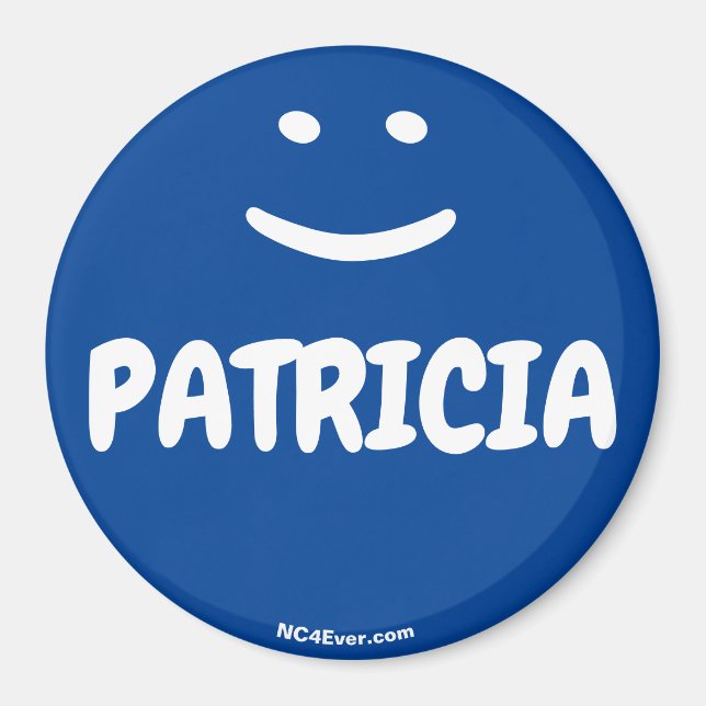 Blue Smile PATRICIA Magnet (Front)